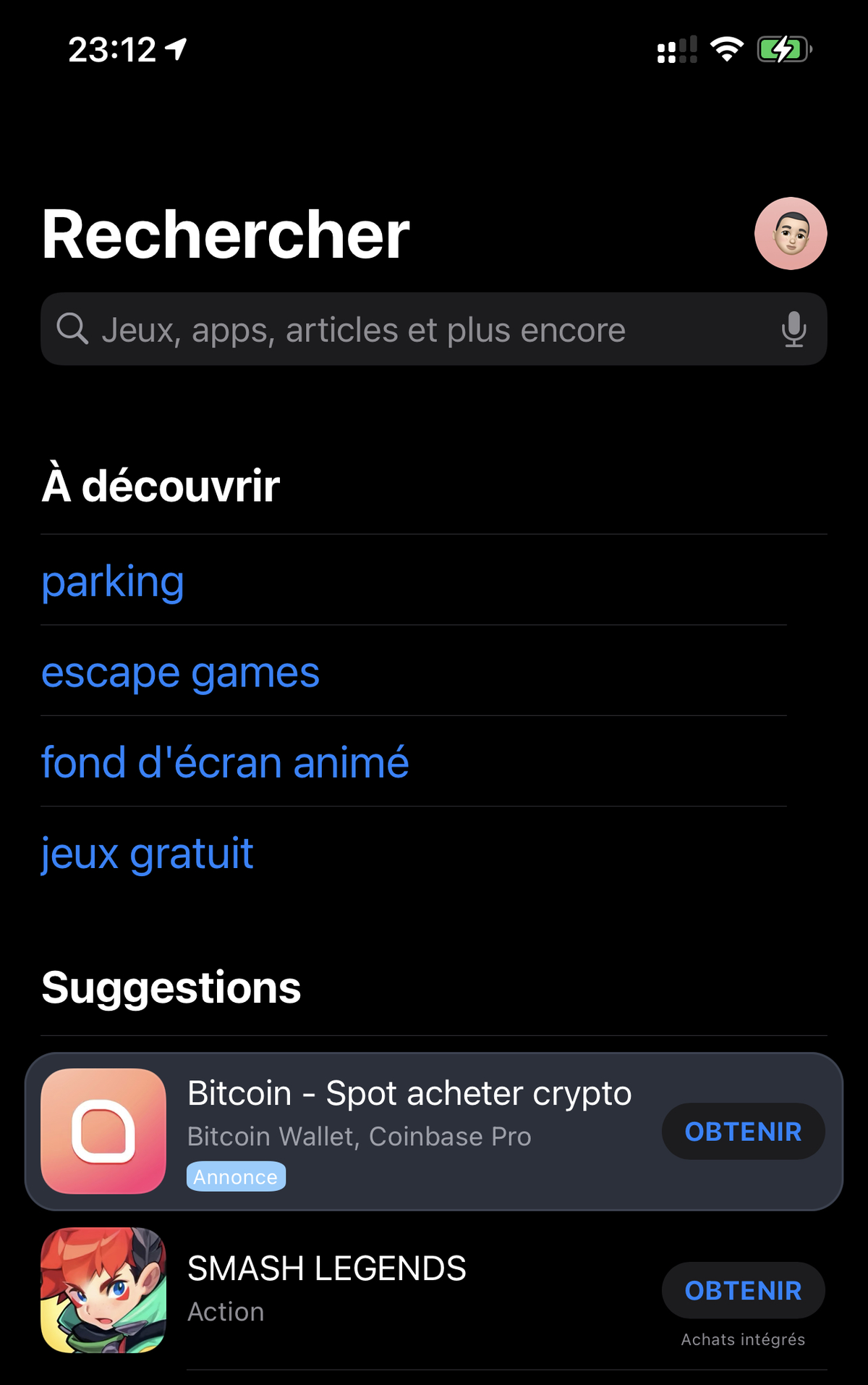 De nouvelles pubs ciblées dans la Recherche de l'App Store (100$ offerts aux devs)