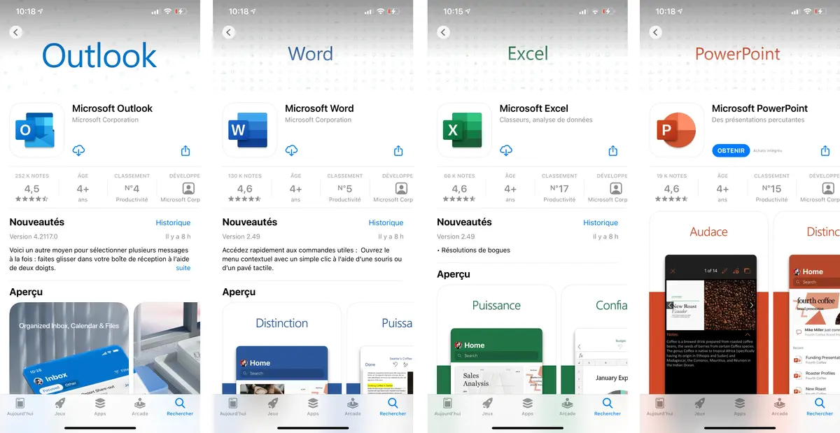 Microsoft met à jour ses apps pour iPhone