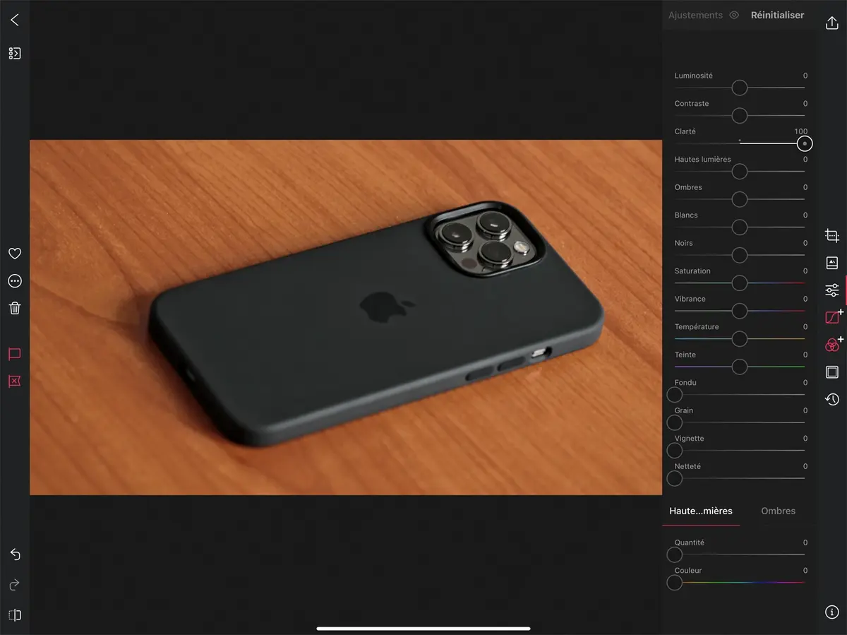 Darkroom ajoute la fonction "Clarté" dans l'édition des photos