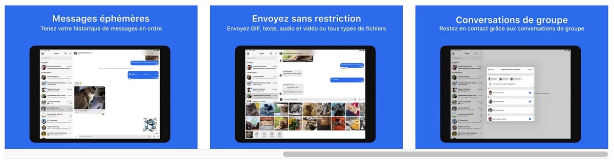 Signal améliore les messages vocaux et éphémères