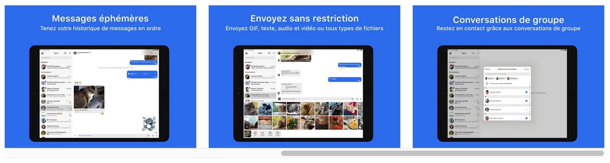 Signal améliore les messages vocaux et éphémères