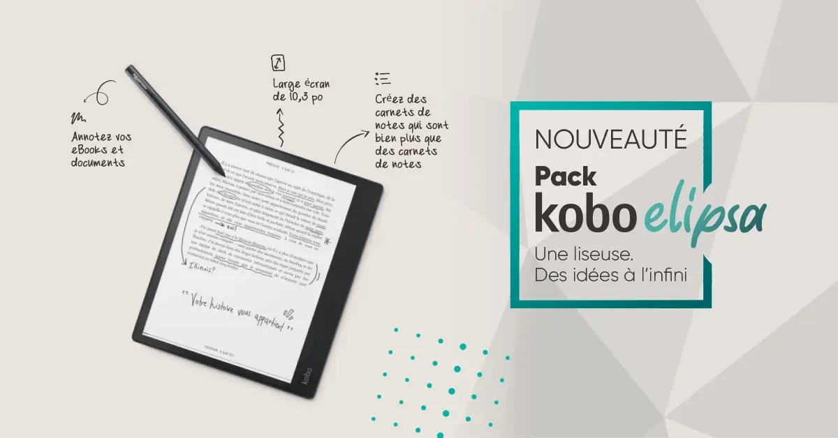 La liseuse/carnet de notes Kobo Elipsa est disponible en précommande à la Fnac