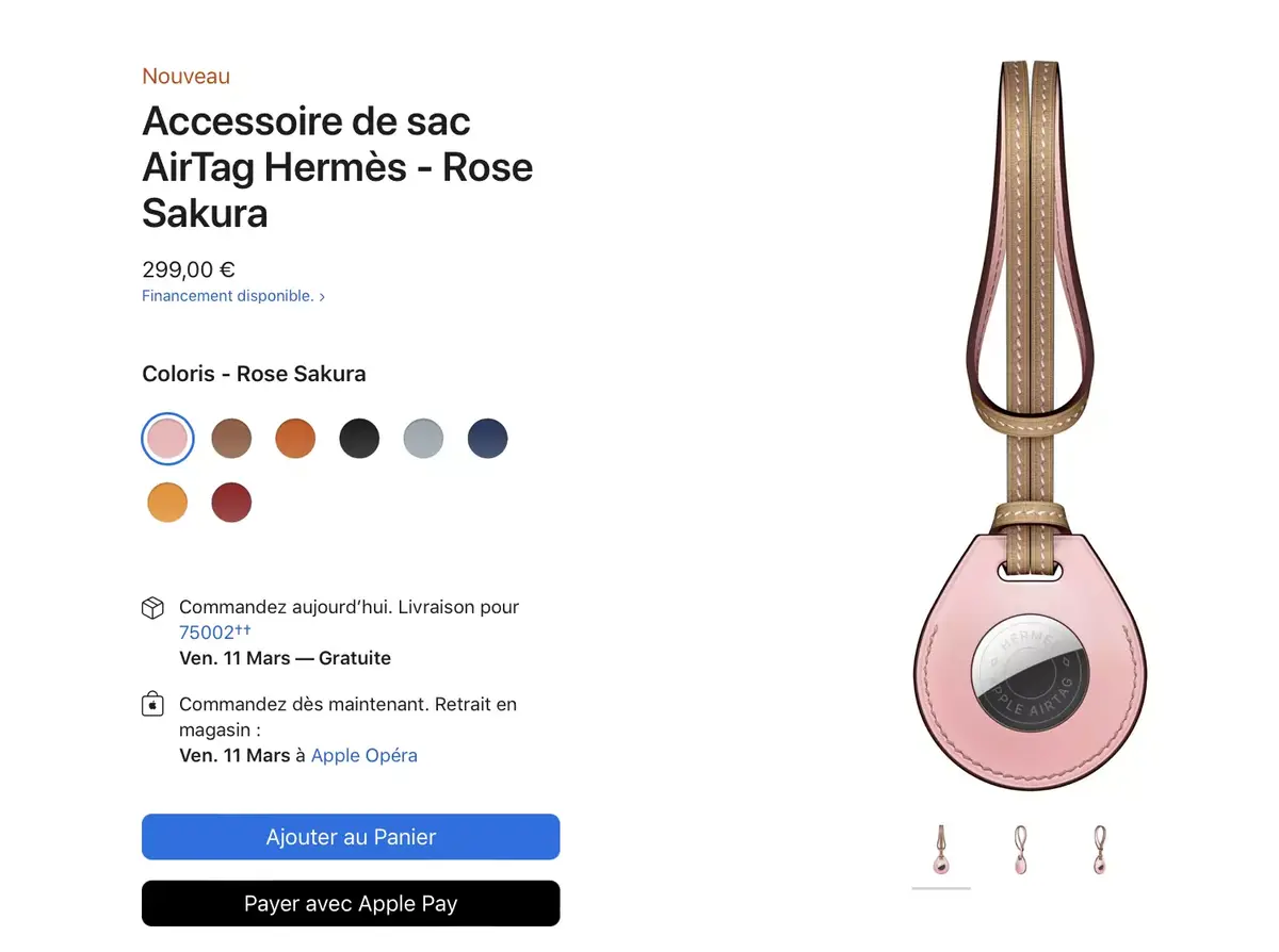 AirTag : des nouveaux coloris pour les accessoires de sac Hermès !