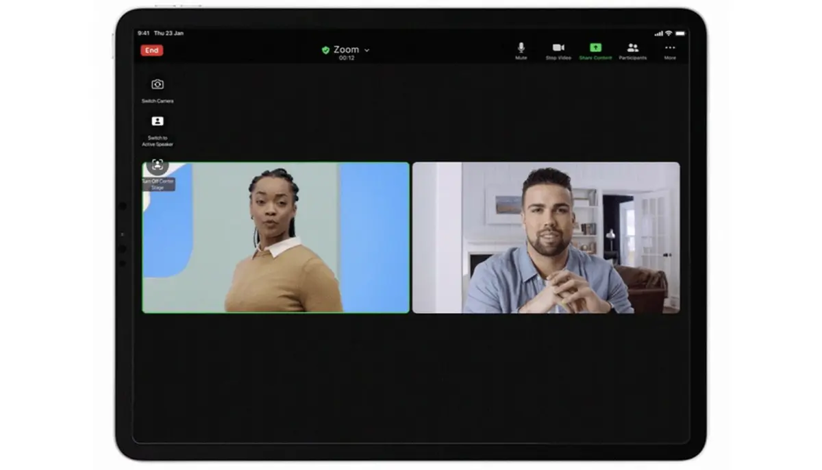 iPad Pro M1 : Zoom prend en charge de la nouvelle fonctionnalité "Cadre Centré"
