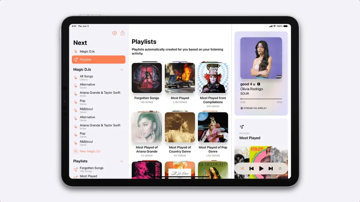 L'App Next pour Apple Music est désormais disponible sur iPad