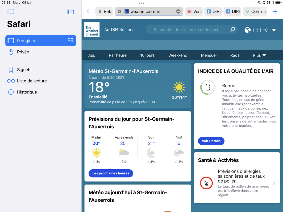 iOS 15 : Météo bénéficie d'un nouveau look (mais toujours pas d'app sur iPad)