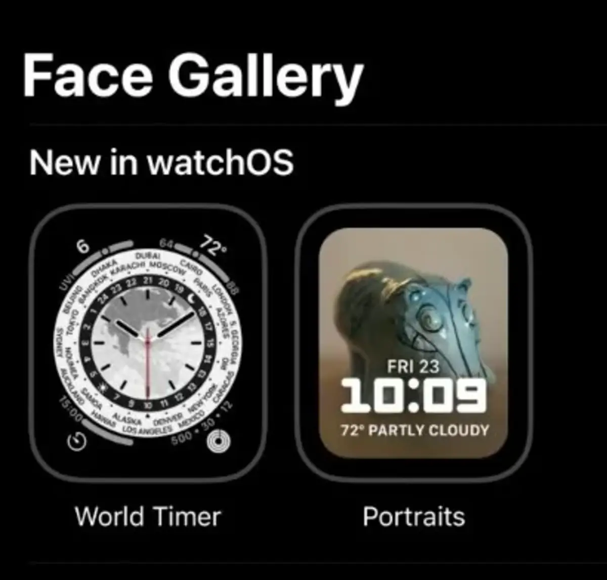 watchOS 8: חוגת "טיימר עולמי" (אזורי זמן)