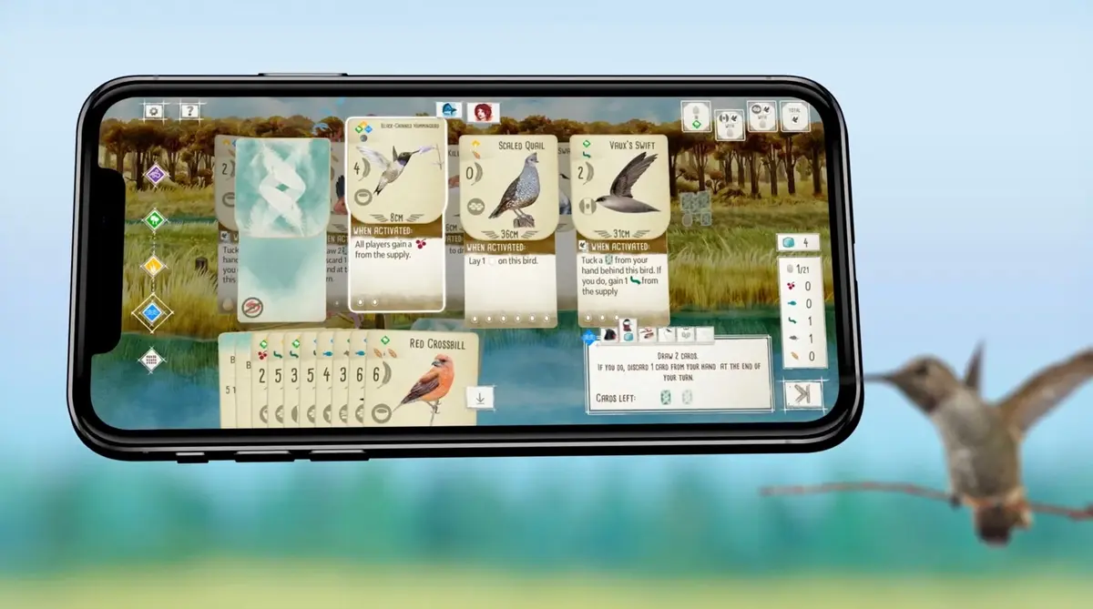 Le jeu Wingspan (à tire d'ailes) débarque avec ses oiseaux  sur iOS