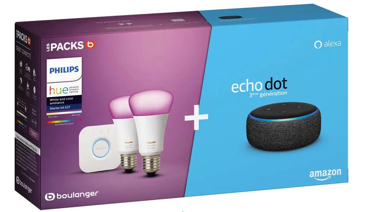 Soldes : kit de démarrage Philips Hue/Amazon à 99€, pont Philips Hue HomeKit à 49€