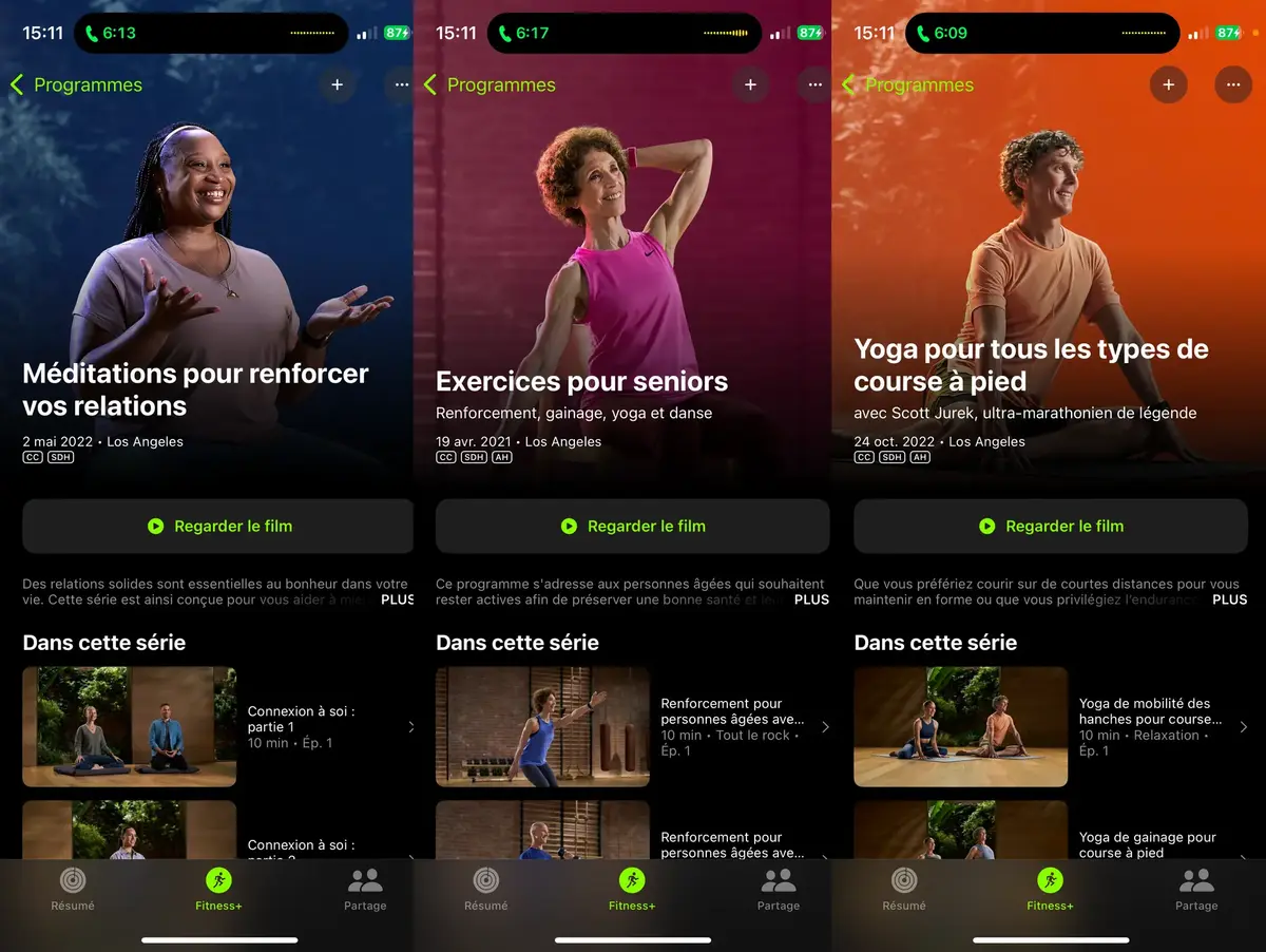 A fond sur le yoga : les nouveaux programmes Apple Fitness+ sont disponibles