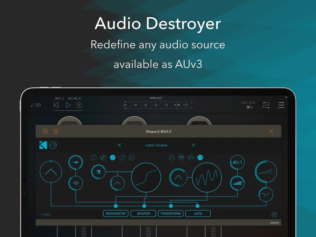 K-Devices lance Shaper 2 : un plugin de distorsion au format AUv3 à 3,49€ sur iOS/iPadOS