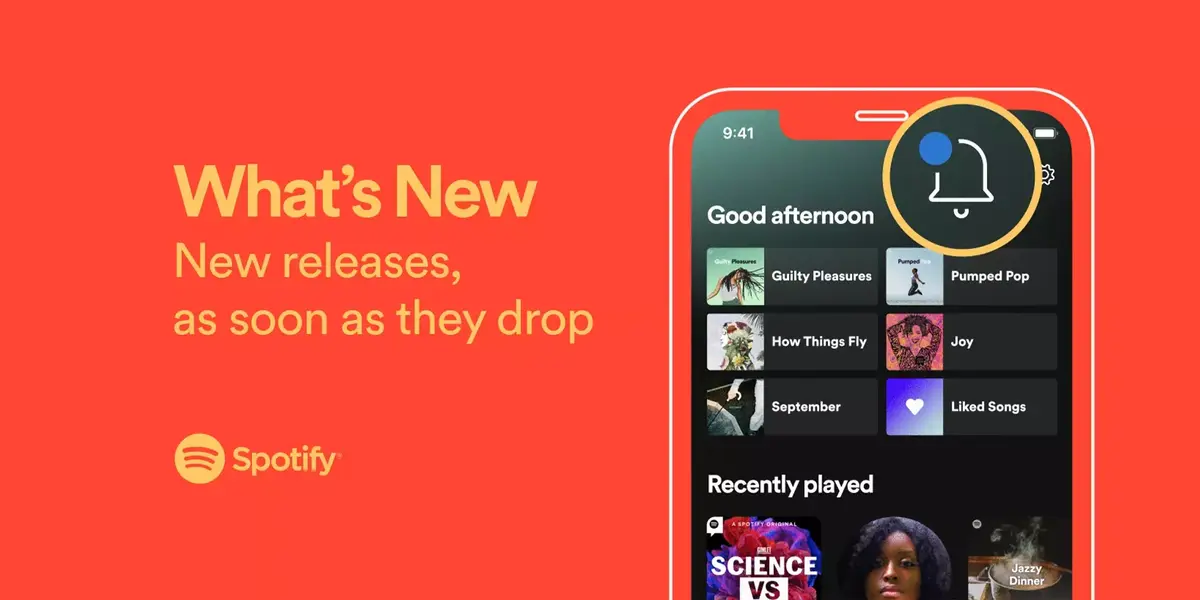 Spotify notifiera  en temps réel de l'arrivée de nouveautés pour les artistes et les podcasts