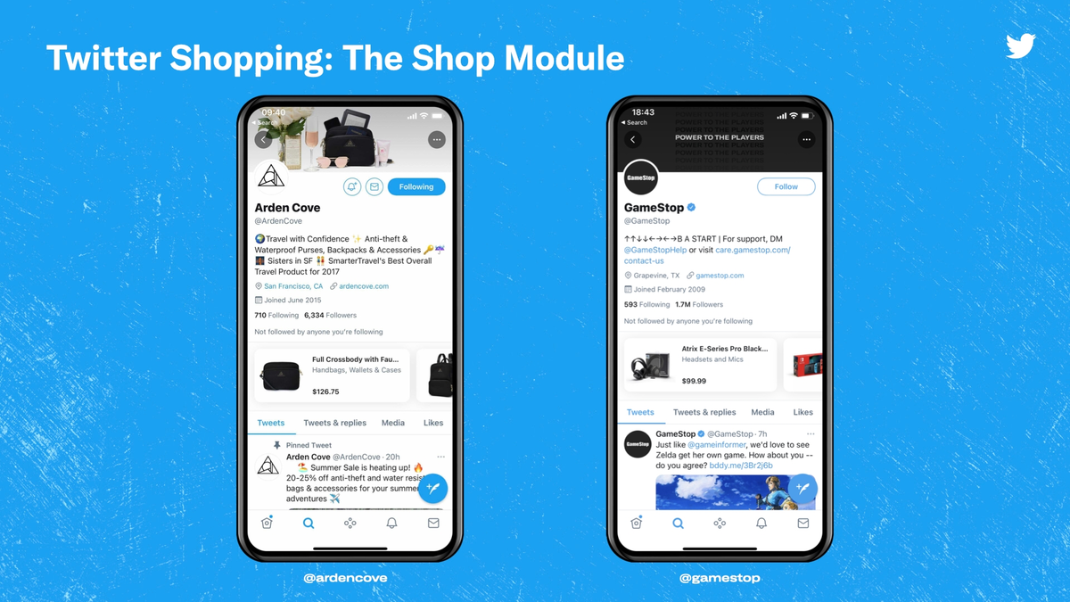 Twitter teste le "Twitter Shopping" (si si...)