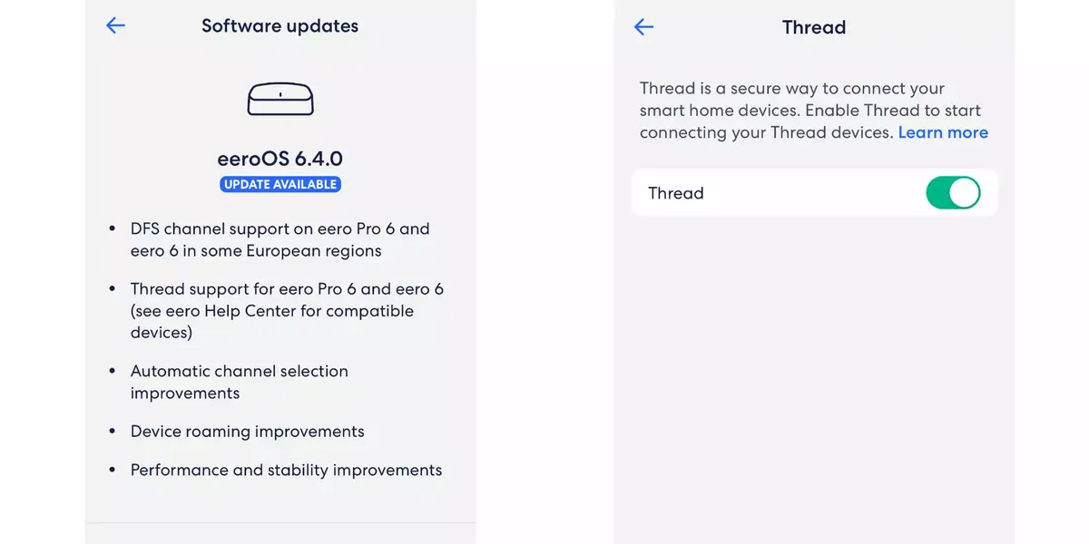 Une mise à jour apporte la compatibilité Thread aux routeurs eero 6/Pro 6 d'Amazon