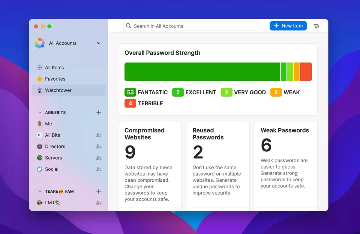 Le gestionnaire 1Password 8 est disponible sur Mac (nouvelle interface, Watchtower…)