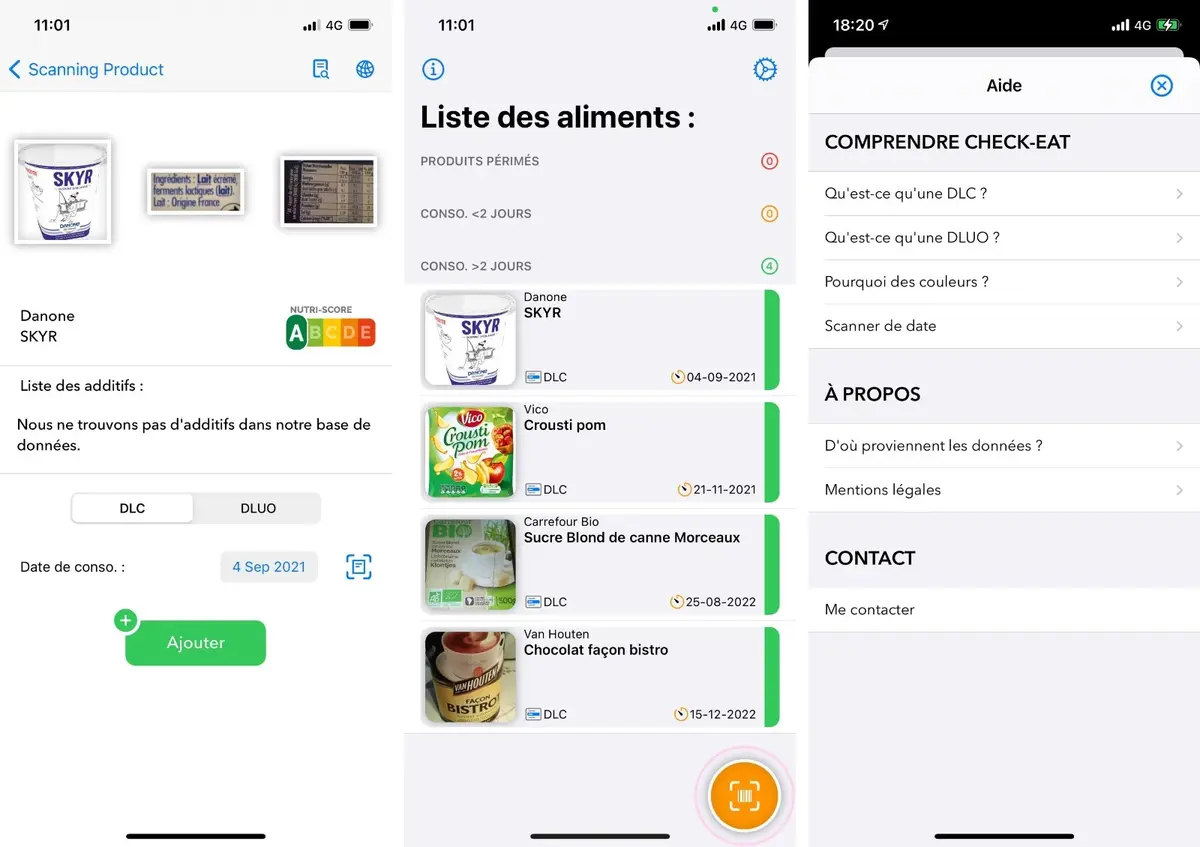 L'app française Check-Eat permet de gérer son frigo et son placard (DLC, DLUO et plus..)