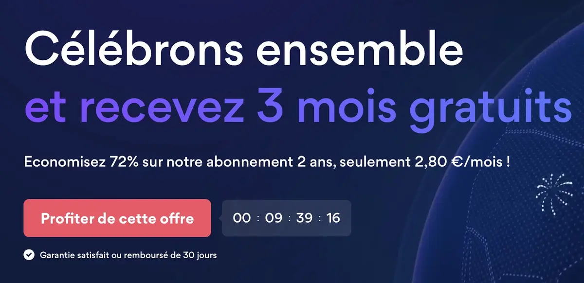 Bon plan NordVPN : 72% de réduction et 2,80€/mois pour le Mois International du VPN