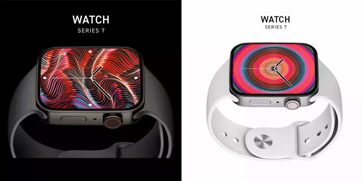 Concept : une Apple Watch Series 7 avec des bords francs en 41-45 mm