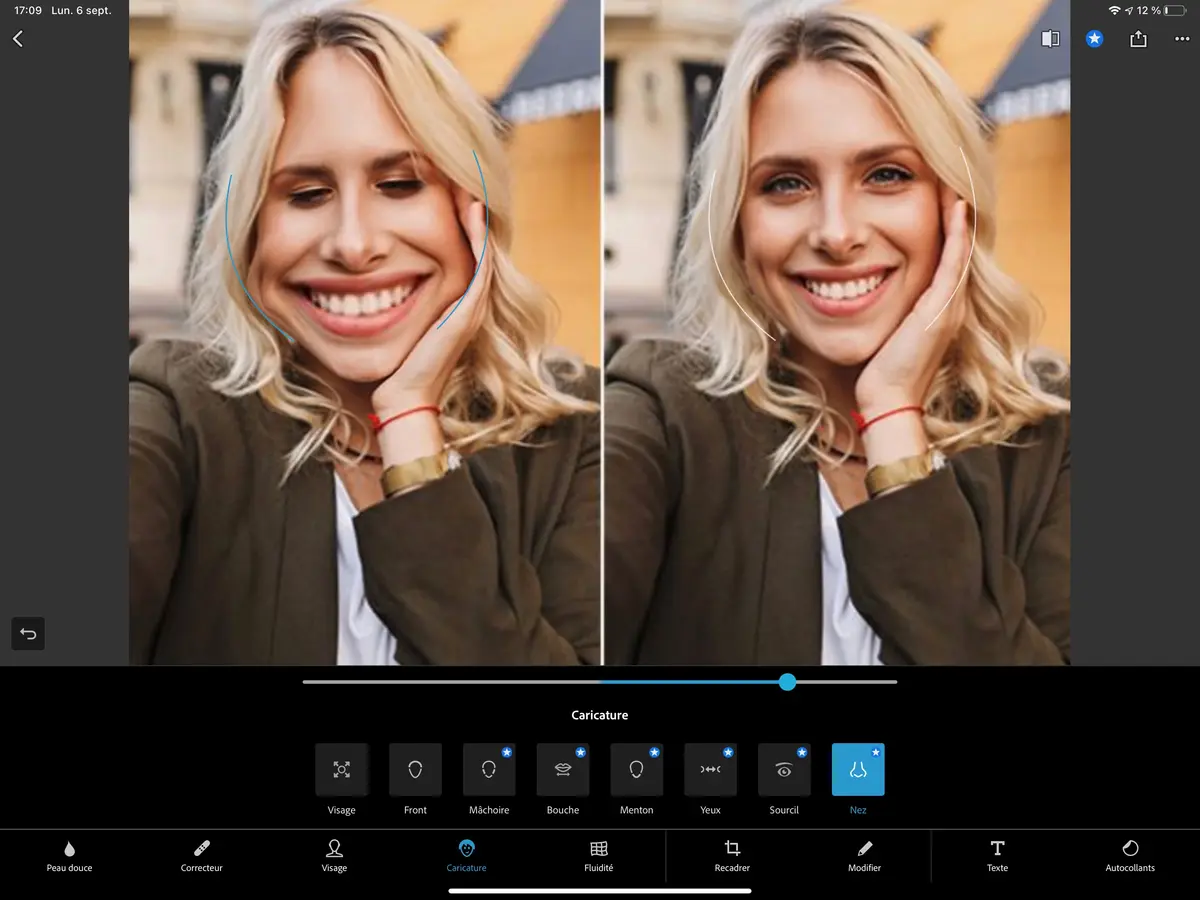 Adobe Photoshop Express: החלקת עור ותיקונים משופרים