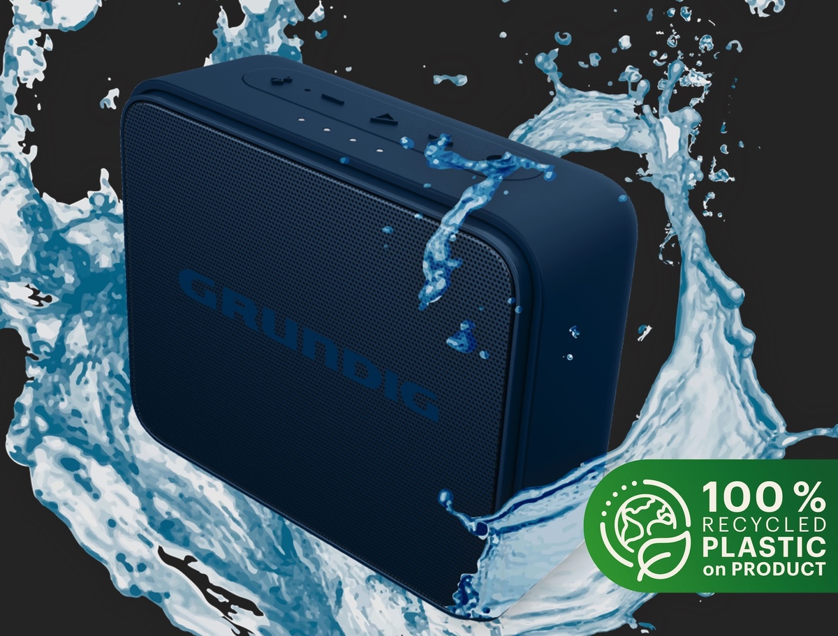 Grundig Jam Earth : une enceinte avec une coque en plastique 100% recyclé et recyclable