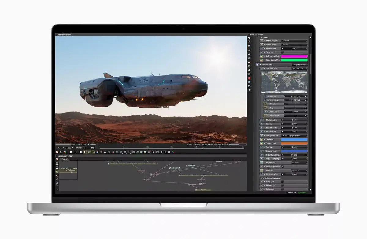 MacBook Pro 14/16" : macOS Monterey cache l'encoche en mode plein écran