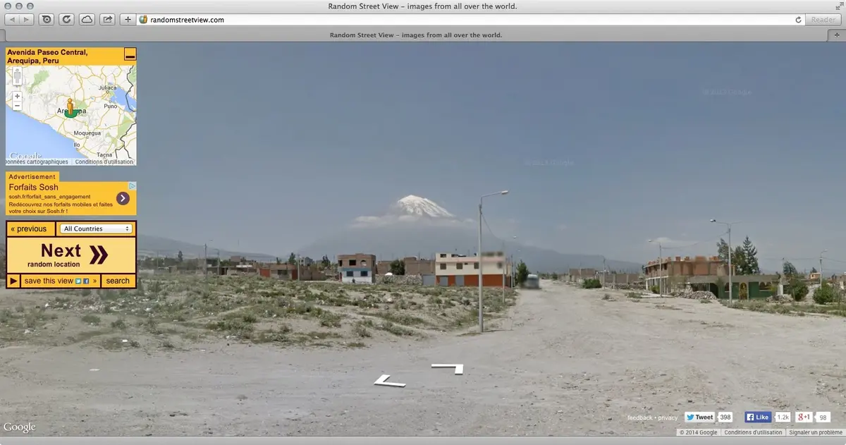 Insolite : partir à la découverte du monde, au hasard, avec StreetView