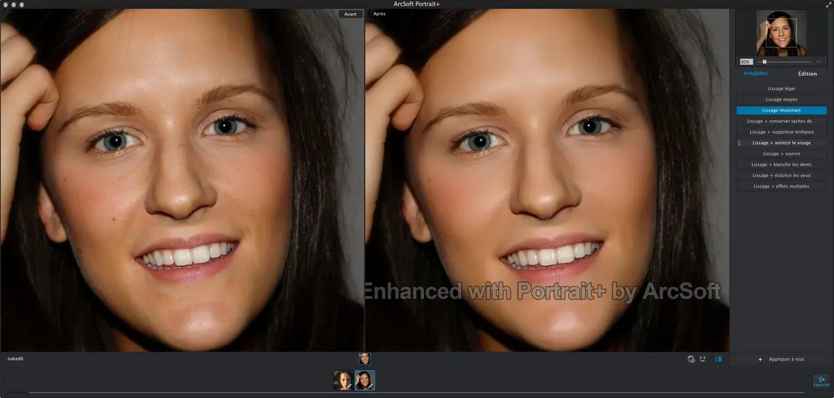 ArcSoft Portrait+ rend les gens beaux en deux clics de souris sur Mac