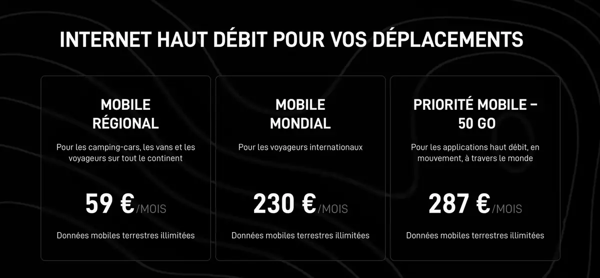 Internet par satellite : la formule Mobile de Starlink passe à 59 €/mois !