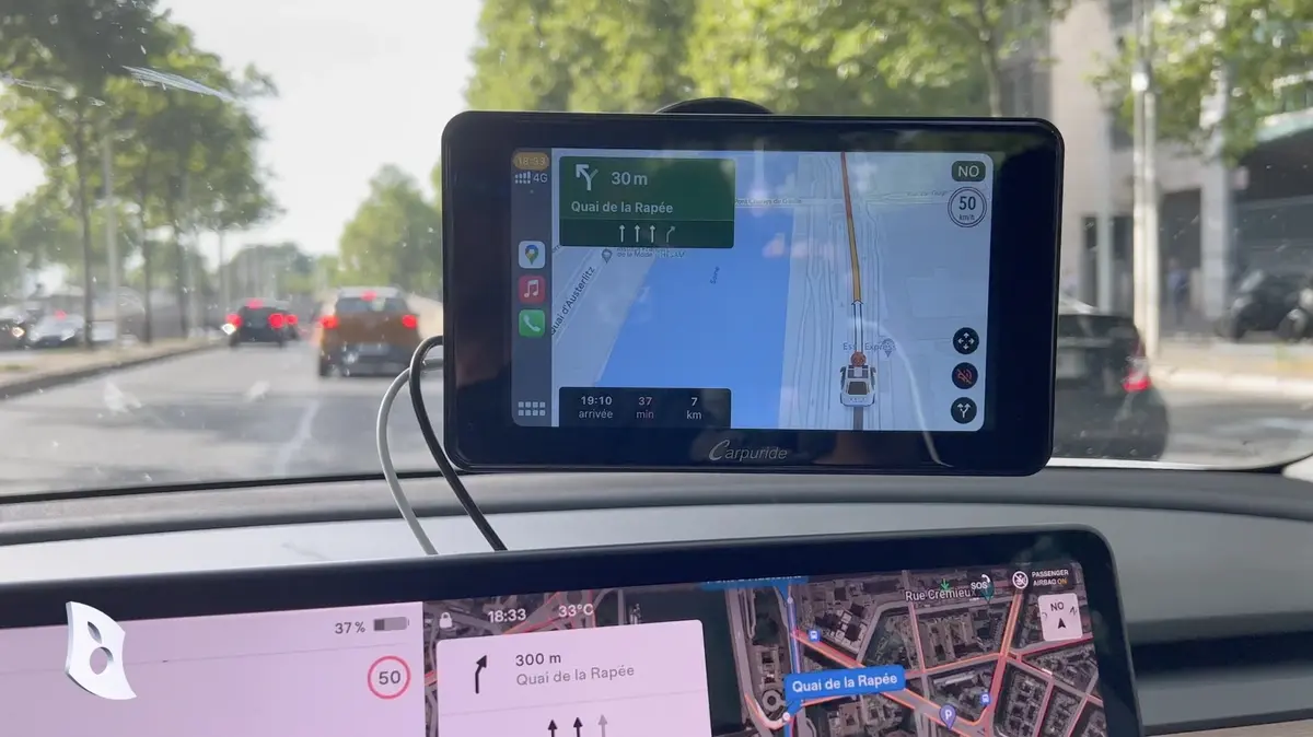 CarPlay WiFi chez Tesla ? Test de Carpuride, un boitier pour les voitures sans CarPlay