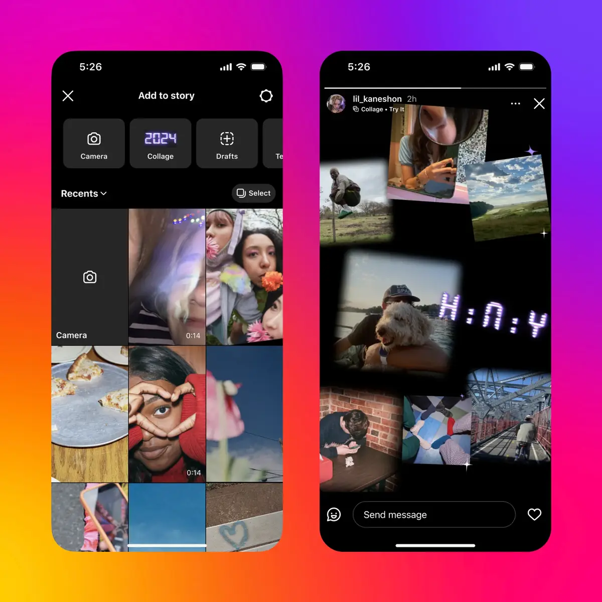 Instagram lance ses fonctions temporaires pour les fêtes de fin d'année