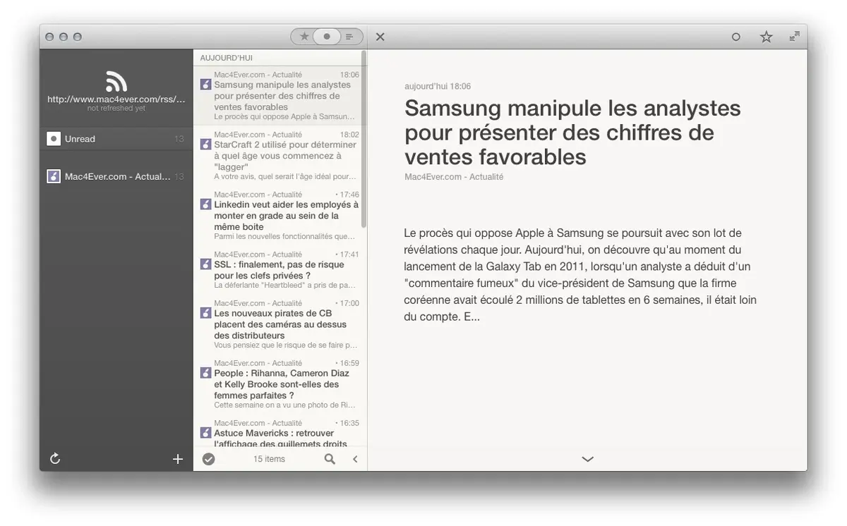 Reeder 2 disponible en beta pour Mac