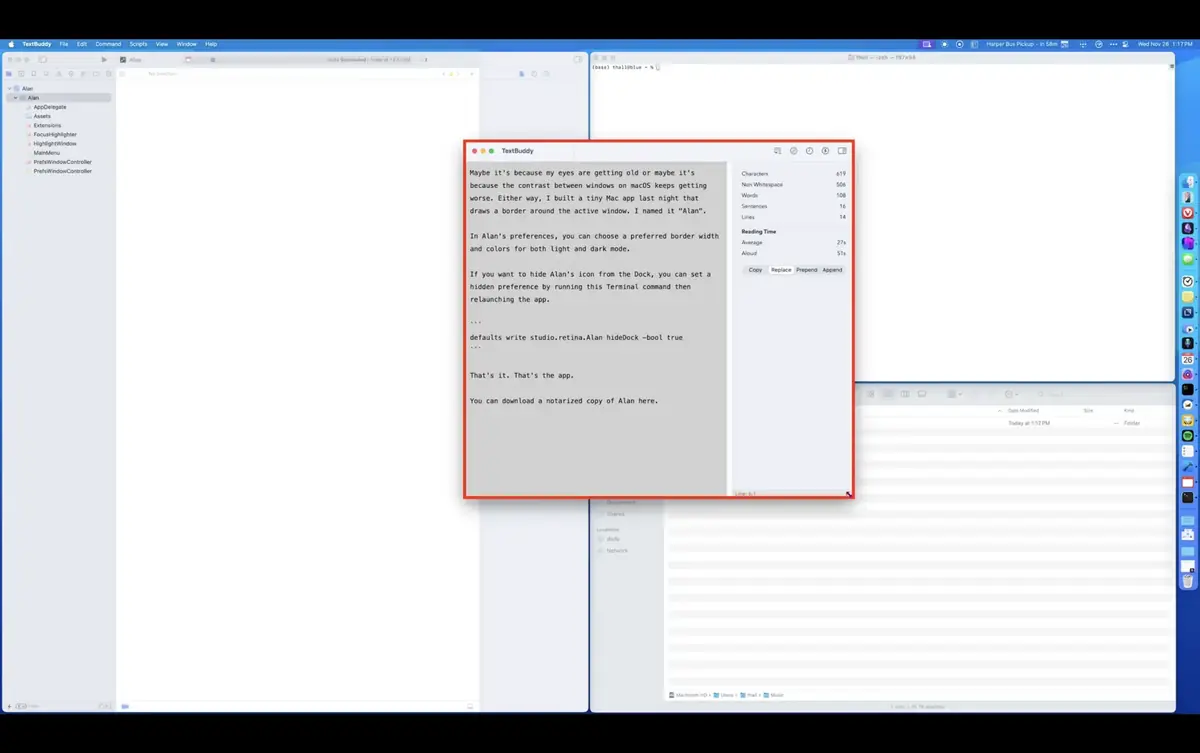 L'app Mac du jour&nbsp;: HazeOver vous permet de mieux identifier la fen&ecirc;tre active