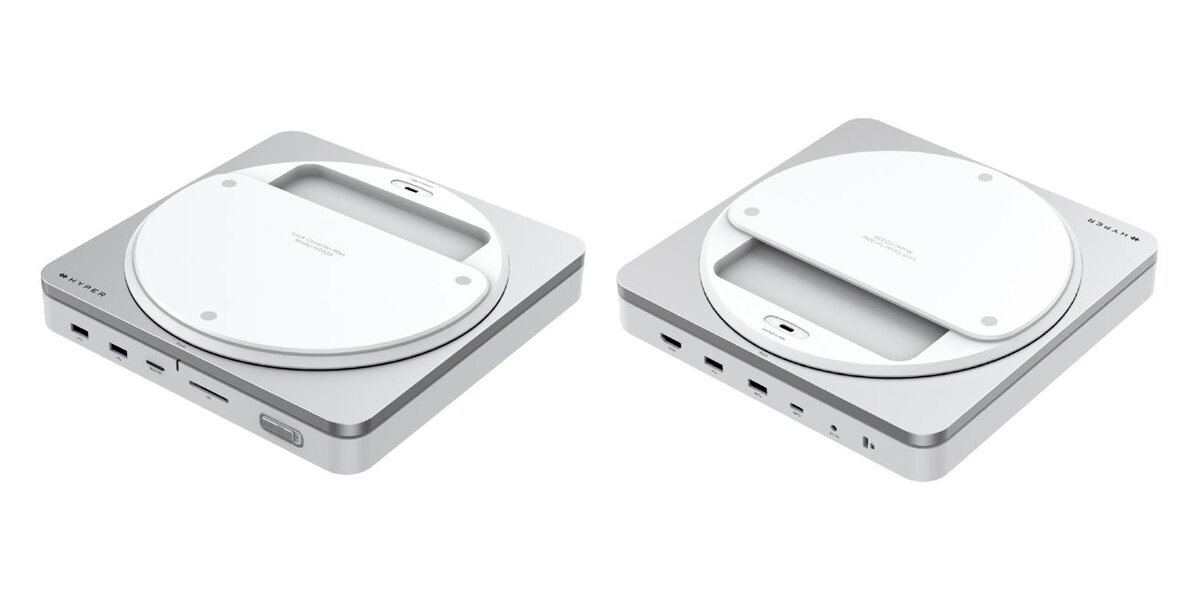 Un dock avec emplacement M.2 permettant de faire tourner l'iMac M1 à 360° chez Hyper #CES 2022