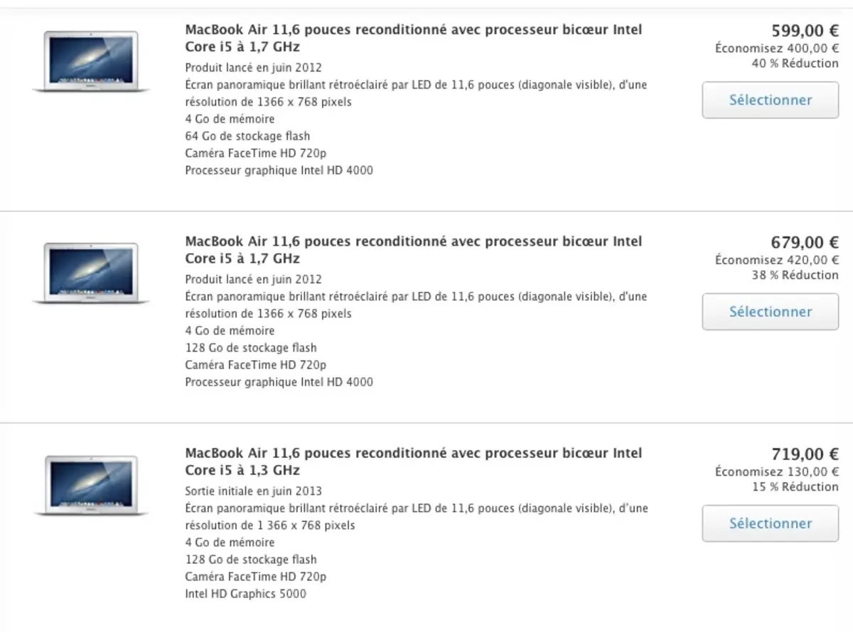 שיפוץ: MacBook Air 11 אינץ' במחיר של €599 ו