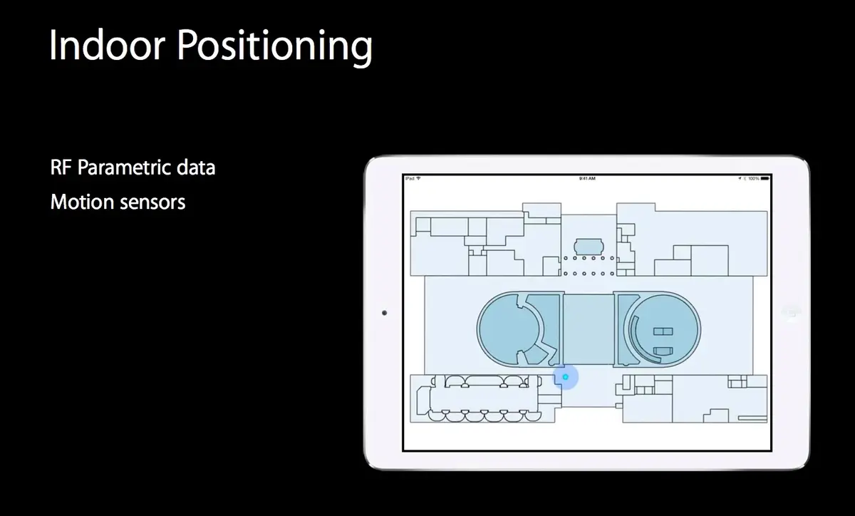 iOS 8 utilise le co-processeur M7 et les capteurs de mouvement pour se positionner en intérieur