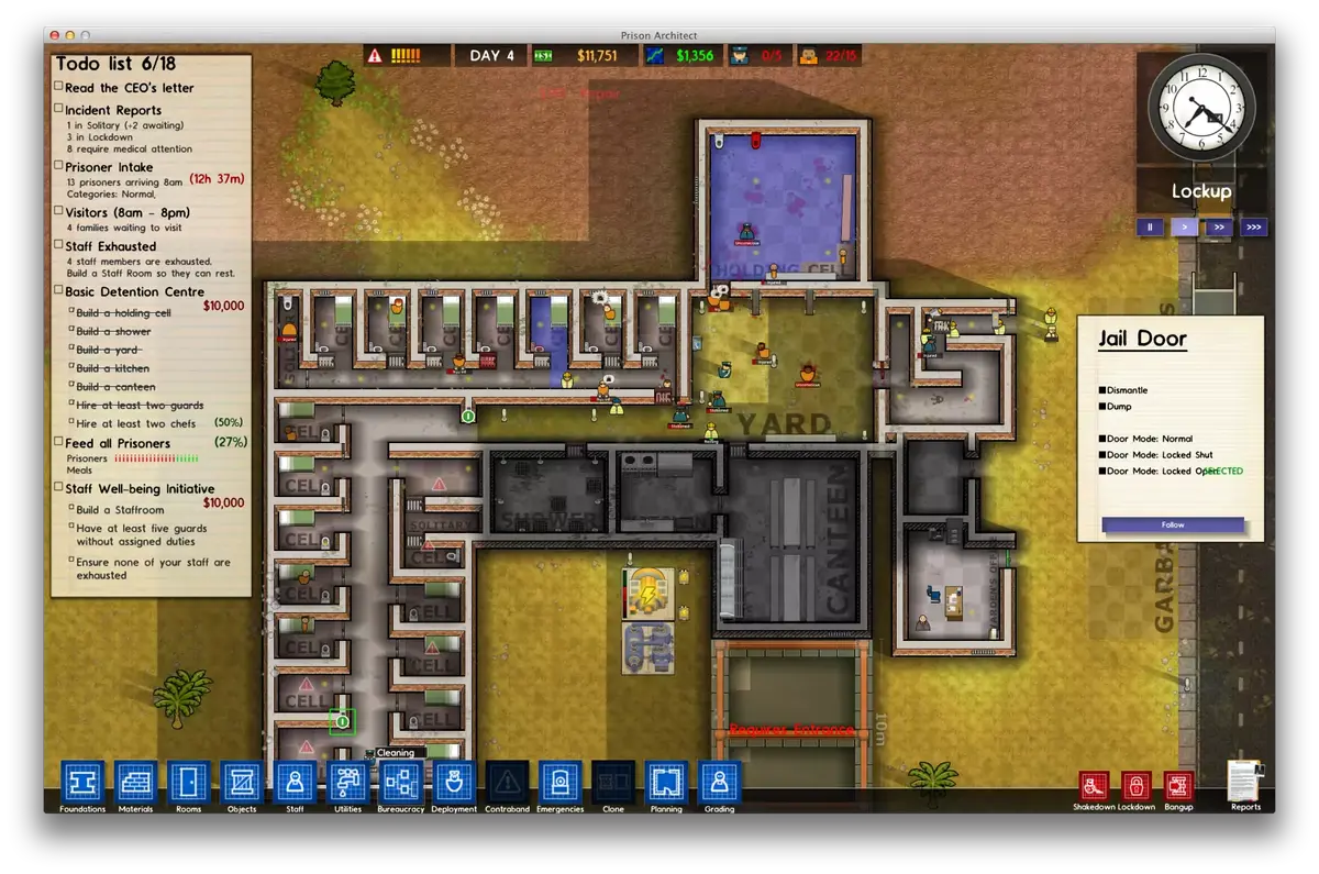 Test du jeu "Prison Architect" pour Mac