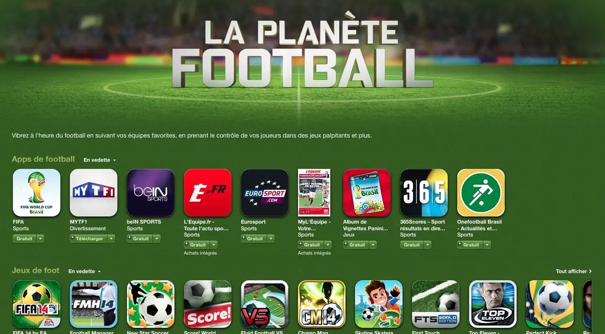 Les applications indispensables pour suivre la coupe du monde de football sur l'App Store