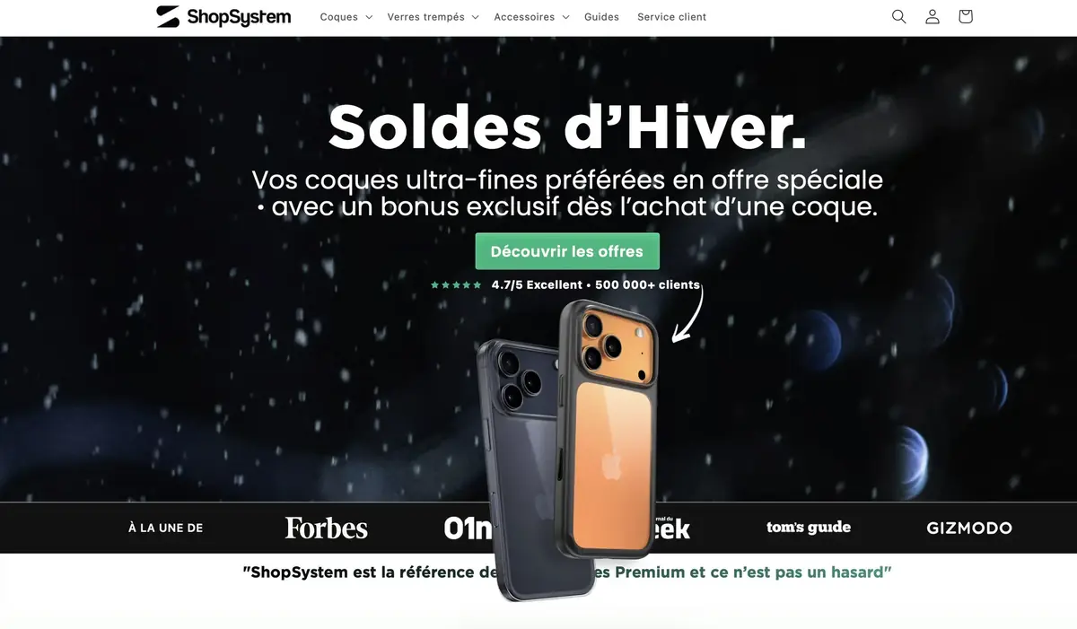 Soldes d'hiver chez ShopSystem&nbsp;: les coques iPhone les plus fines au monde&nbsp;!