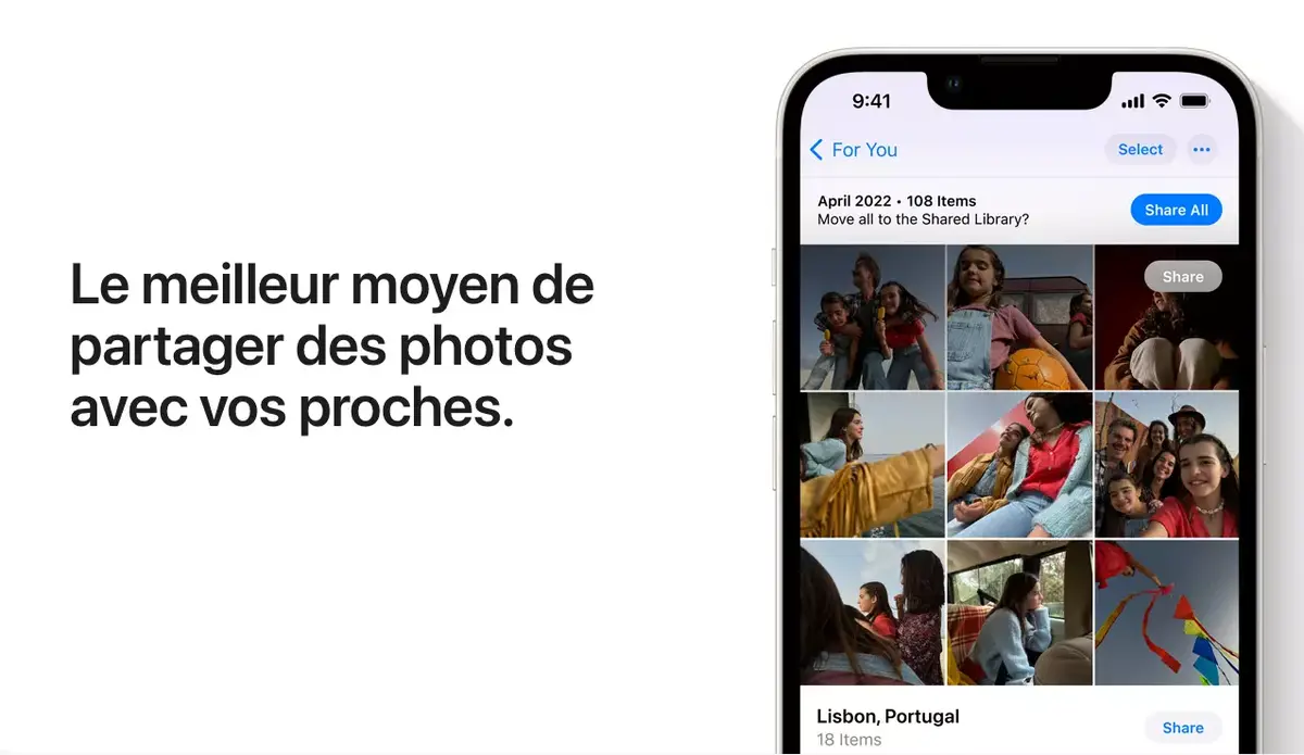 iOS 16 : pas de Photothèque partagée iCloud au lancement