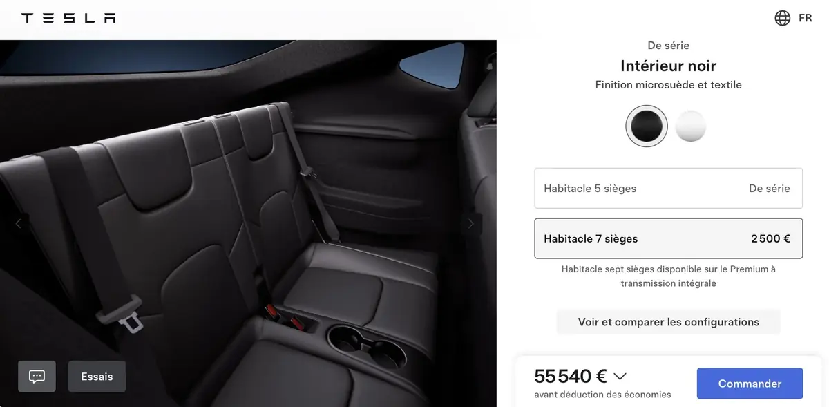Le Tesla Model Y 7 places est disponible en Europe, livr&eacute; en avril