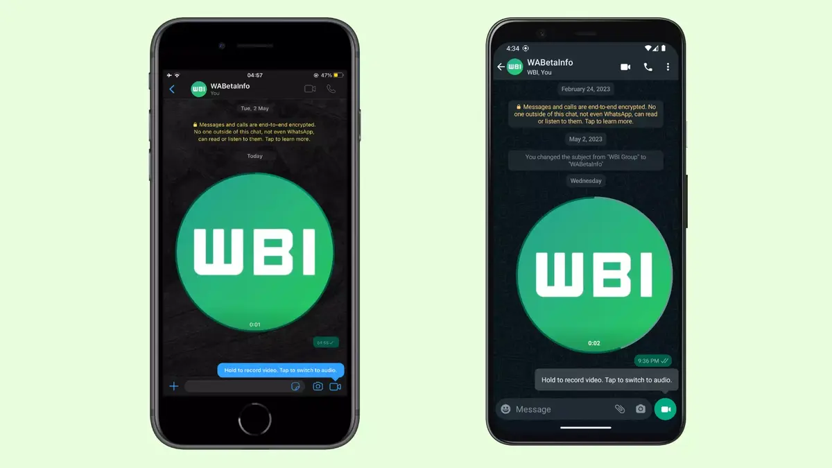 WhatsApp copie les nouveaux messages vidéos de FaceTime !