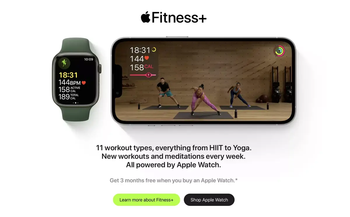 Pour 2022, Apple encourage ses utilisateurs à faire du sport avec Fitness+