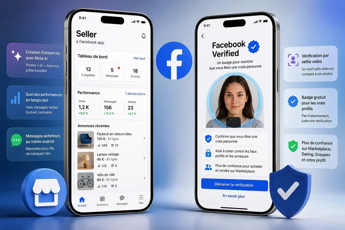 Meta lance une nouvelle app et un selfie vid&eacute;o anti-arnaques