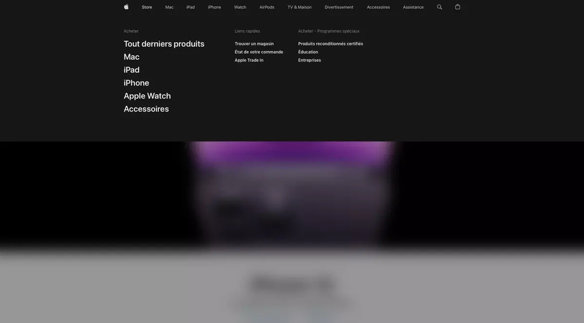 Apple revoit l'ergonomie de son site officiel