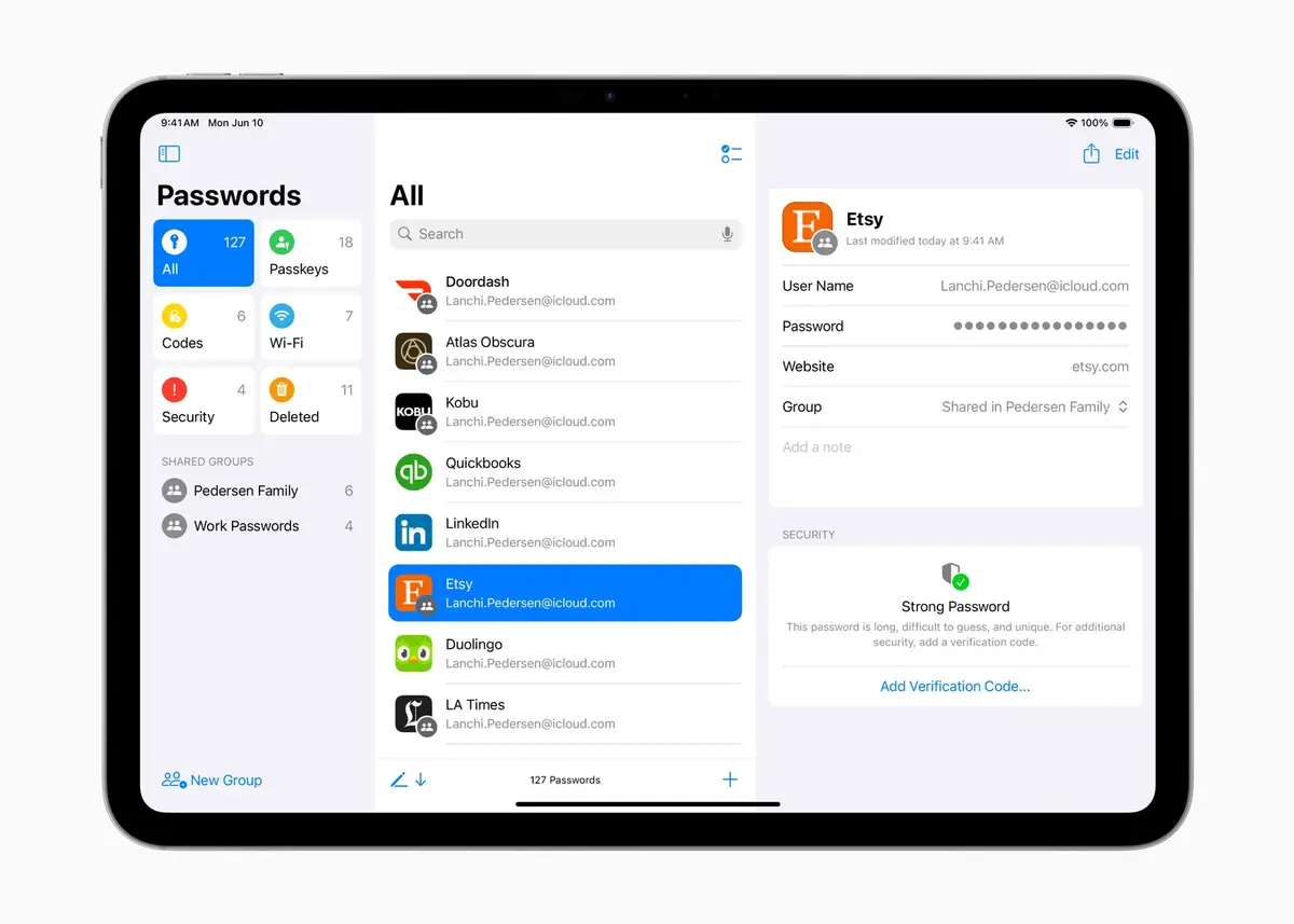 Mot de passe sur iPadOS 18