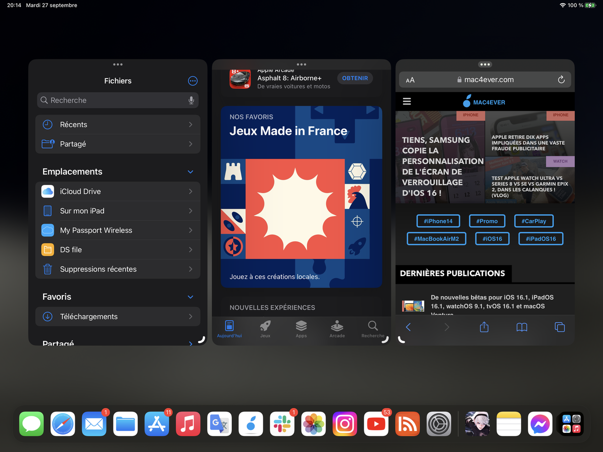 iPadOS 16 : comment activer Stage Manager sur un iPad Pro 2018/2020