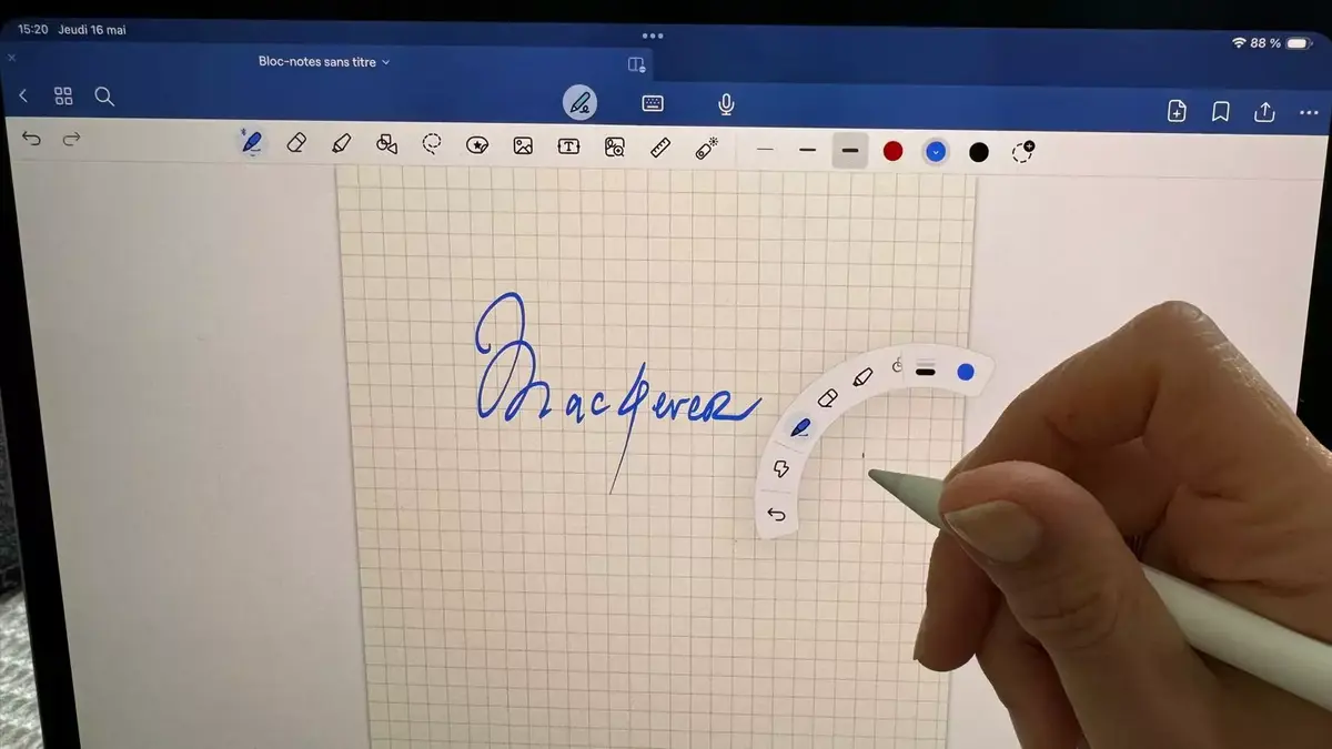 Goodnotes prend en charge l'Apple Pencil Pro (pression et rotation)