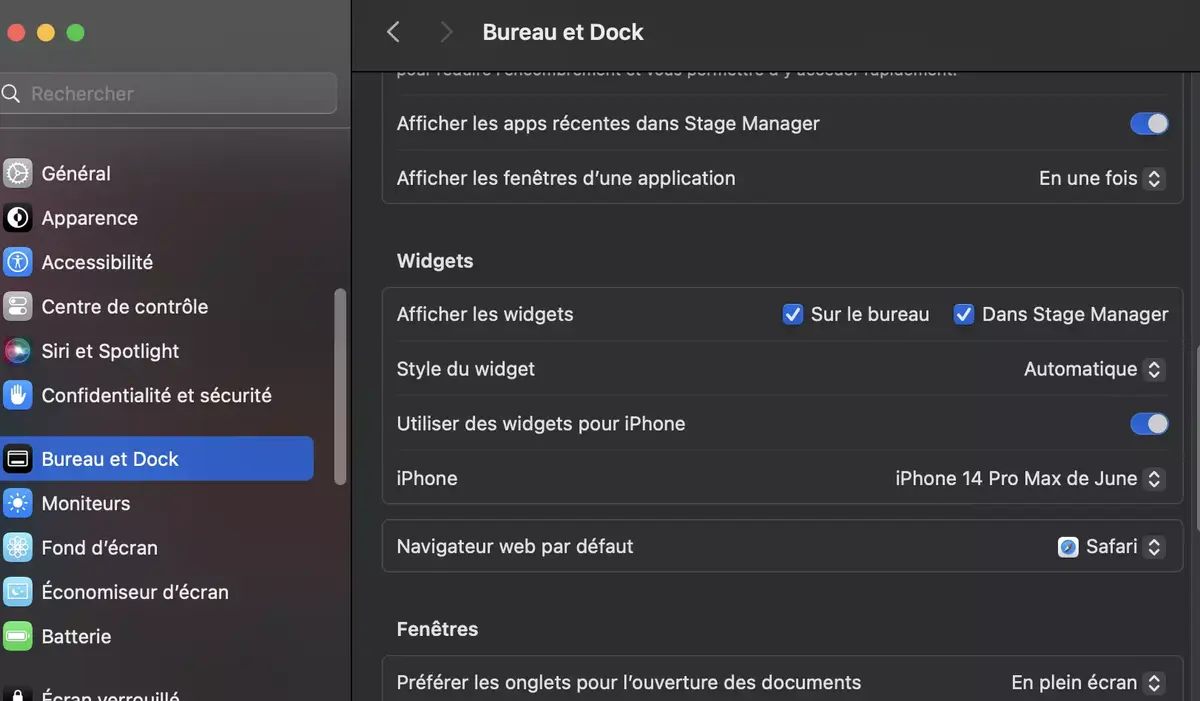 Comment activer les widgets sur le bureau de macOS Sonoma