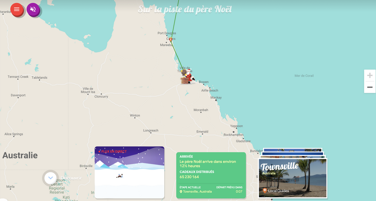 Google propose de suivre le Père Noël à travers le monde !