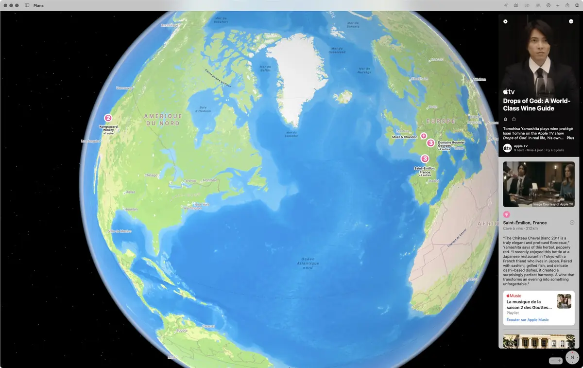 Apple sort un guide des vins sur... Plans&nbsp;!